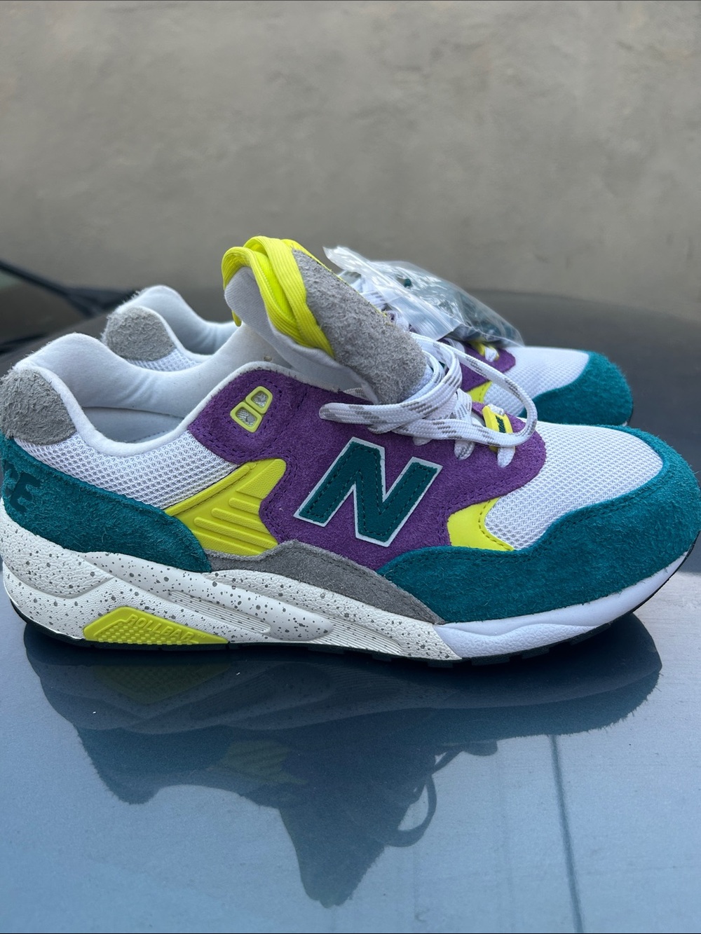 New Balance  Teal Purple & Yellow Athletic Sneakers palace